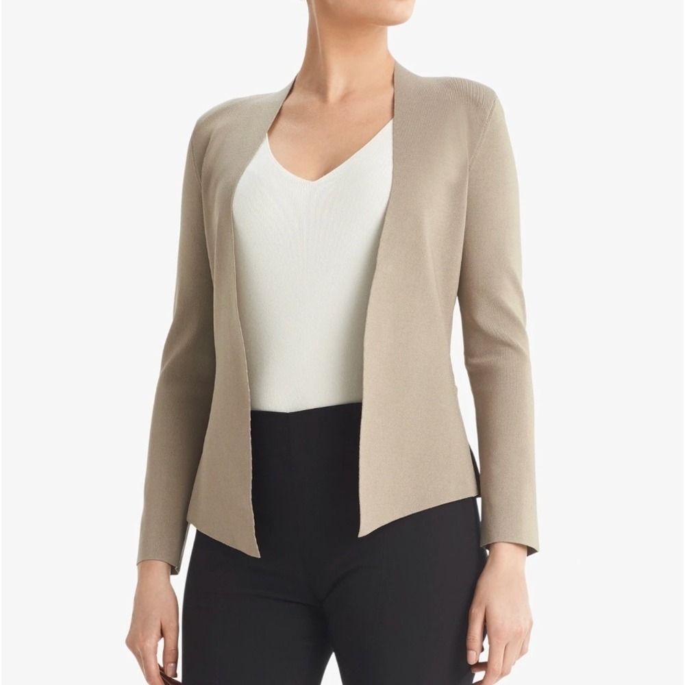 MM LaFleur The Woolf Jardigan Knit Blazer Jacket in Taupe Pearl sz XS